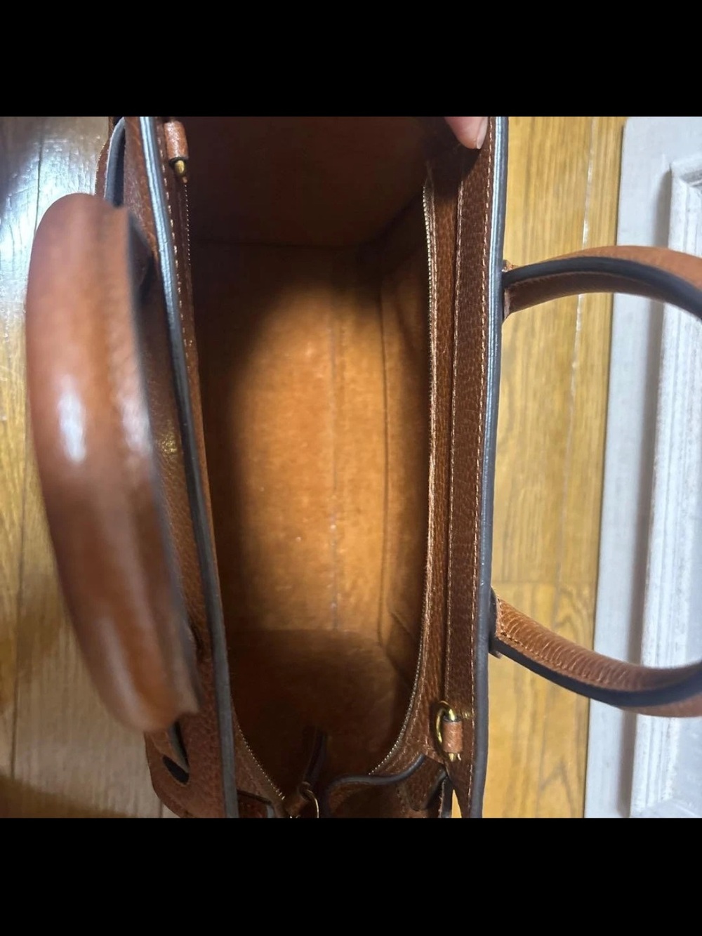 Mulberry Chestnut Brown Pebbled Leather Top-Handle Satchel - Picture 10 of 11